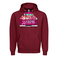 Burgundy truck in october we wear pink Zipper Hoodie - AdoDesignShop