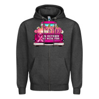 Charcoal Heather truck in october we wear pink Zipper Hoodie - AdoDesignShop