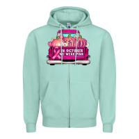 Seafoam truck in october we wear pink Zipper Hoodie - AdoDesignShop
