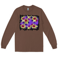 Chestnut halloween bat and roses background Long Sleeve Tee - BundleAndBundleShop