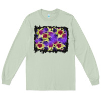 Matcha halloween bat and roses background Long Sleeve Tee - BundleAndBundleShop
