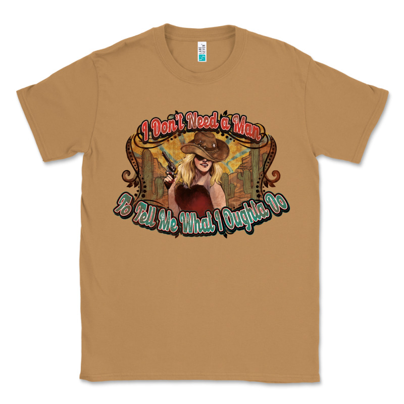 I Don't Need A Man Cowgirl Western Classic Tee by HowdyJamesFarm | Teevron