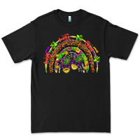 Black Mardi Gras rainbow Premium Tee - HowdyJamesFarm
