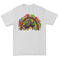 Dove Grey Mardi Gras rainbow Premium Tee - HowdyJamesFarm