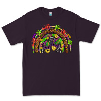 Plum Mardi Gras rainbow Premium Tee - HowdyJamesFarm