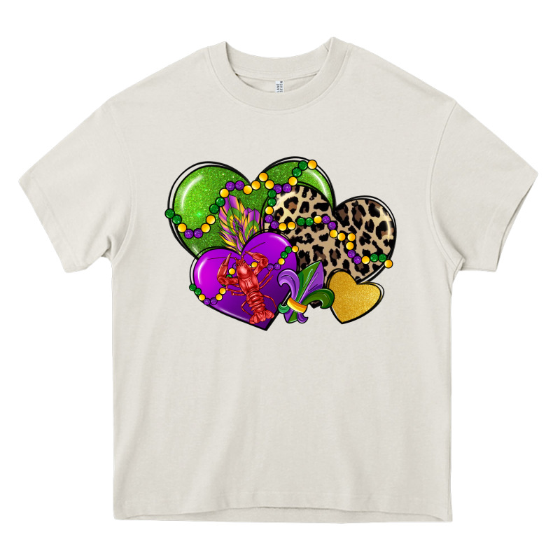 Mardi Gras Hearts Cg (1) Heavy Core Tee by CowGirlArtShop | Teevron