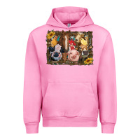 Fuchsia Pink western farm animals Urban Hoodie - RanaPortraitStore