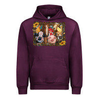 Mauve Wine western farm animals Urban Hoodie - RanaPortraitStore