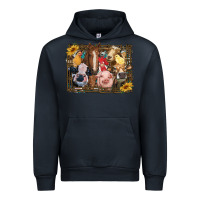 Navy western farm animals Urban Hoodie - RanaPortraitStore