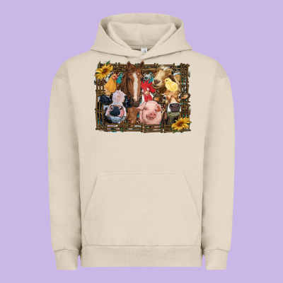 Western Farm Animals Urban Hoodie Designed By Ranaportraitstore