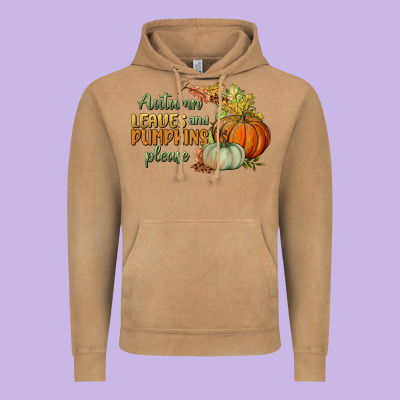 Autumn Leaves And Pumpkins Please Vintage Hoodie Designed By Bundleandbundleshop