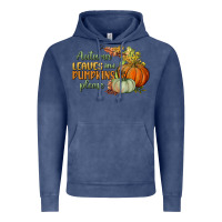 Vintage Denim autumn leaves and pumpkins please Vintage Hoodie - BundleAndBundleShop