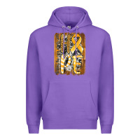 Purple finding the cure starts with hope childhood cancer awareness  with bac Premium Hoodie - Jasminsmagicworld