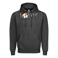 Charcoal Heather howdy santa Zipper Hoodie - AdoDesignShop