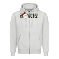 Dove Grey howdy santa Zipper Hoodie - AdoDesignShop