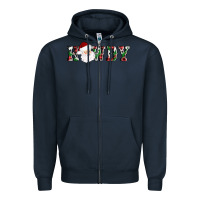 Navy howdy santa Zipper Hoodie - AdoDesignShop