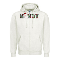 Oatmeal Heather howdy santa Zipper Hoodie - AdoDesignShop