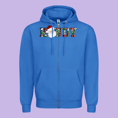 Howdy Santa Zipper Hoodie Designed By Adodesignshop