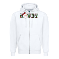 White howdy santa Zipper Hoodie - AdoDesignShop