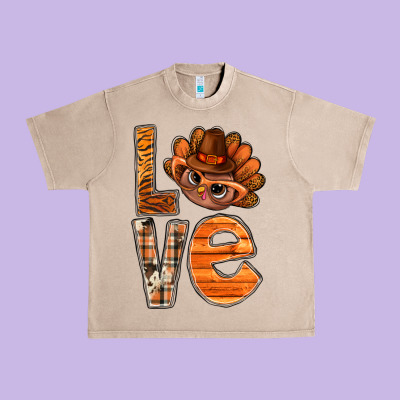 Thanksgiving With Turkey Love Bbs Urban Heavy Tee Designed By Bundleandbundleshop