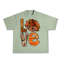 Oil Green thanksgiving with turkey love bbs Urban Heavy Tee - BundleAndBundleShop