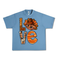 Pebble Blue thanksgiving with turkey love bbs Urban Heavy Tee - BundleAndBundleShop