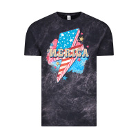Cloud Black Merica leopard lightning bolt Vintage Tee - FaDigitalArtStudio