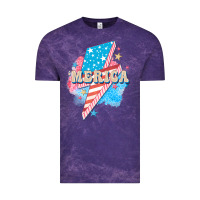 Cloud Purple Merica leopard lightning bolt Vintage Tee - FaDigitalArtStudio