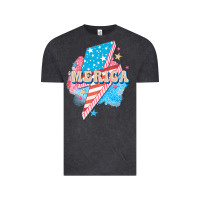 Vintage Black Merica leopard lightning bolt Vintage Tee - FaDigitalArtStudio