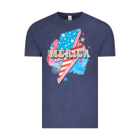Vintage Denim Merica leopard lightning bolt Vintage Tee - FaDigitalArtStudio