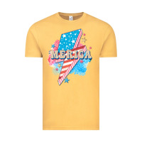 Vintage Mustard Merica leopard lightning bolt Vintage Tee - FaDigitalArtStudio