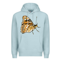 Blue Mist Painted Lady Butterfly Premium Hoodie - LillyAllenDesigns
