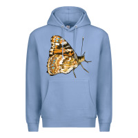 Colony Blue Painted Lady Butterfly Premium Hoodie - LillyAllenDesigns