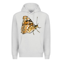 Dove Grey Painted Lady Butterfly Premium Hoodie - LillyAllenDesigns