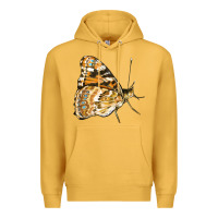Mustard Painted Lady Butterfly Premium Hoodie - LillyAllenDesigns