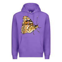 Purple Painted Lady Butterfly Premium Hoodie - LillyAllenDesigns
