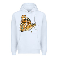 White Painted Lady Butterfly Premium Hoodie - LillyAllenDesigns