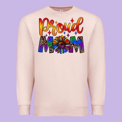 Proud Mom Premium Sweatshirt Designed By Jahusdesignshop
