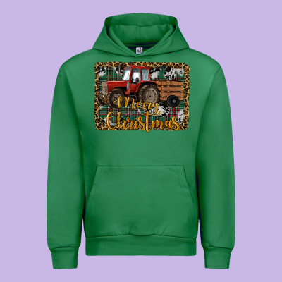 Merry Christmas Tractor Urban Hoodie Designed By Ranaportraitstore