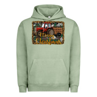 Pigment Oil Green Merry Christmas Tractor Urban Hoodie - RanaPortraitStore