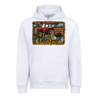 White Merry Christmas Tractor Urban Hoodie - RanaPortraitStore