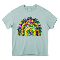 Arona mardi gras rainbow and fleur de lis Heavy Core Tee - CowGirlArtShop