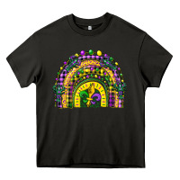 Asphalt mardi gras rainbow and fleur de lis Heavy Core Tee - CowGirlArtShop