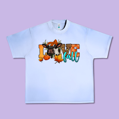 Love Fall Holstein Cow Urban Heavy Tee Designed By Jasminsmagicworld