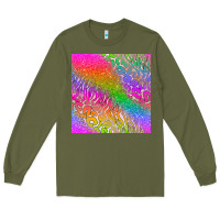Army Green neon glitter leopard seamless pattern Long Sleeve Tee - BundleAndBundleShop