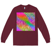 Burgundy neon glitter leopard seamless pattern Long Sleeve Tee - BundleAndBundleShop