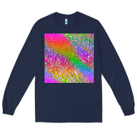 Navy neon glitter leopard seamless pattern Long Sleeve Tee - BundleAndBundleShop