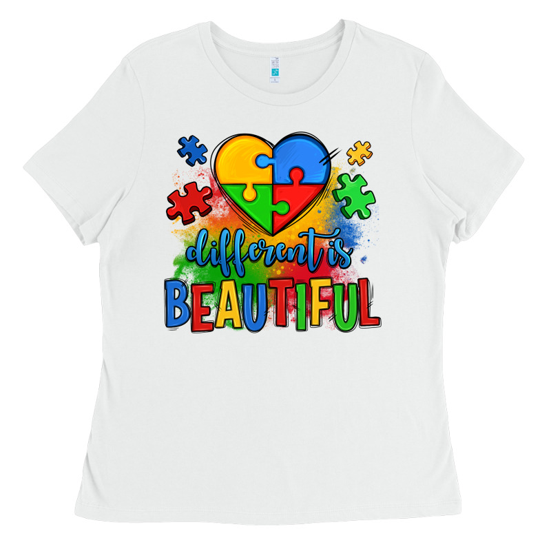 Different Is Beautiful Autism Ladies Tee by OliviaCreatesArt | Teevron
