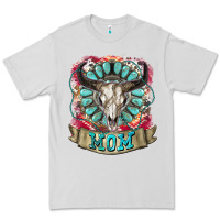 Dove Grey Mom Bull Skull Mother's Day Premium Tee - CowGirlArtShop