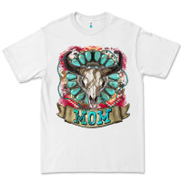 White Mom Bull Skull Mother's Day Premium Tee - CowGirlArtShop